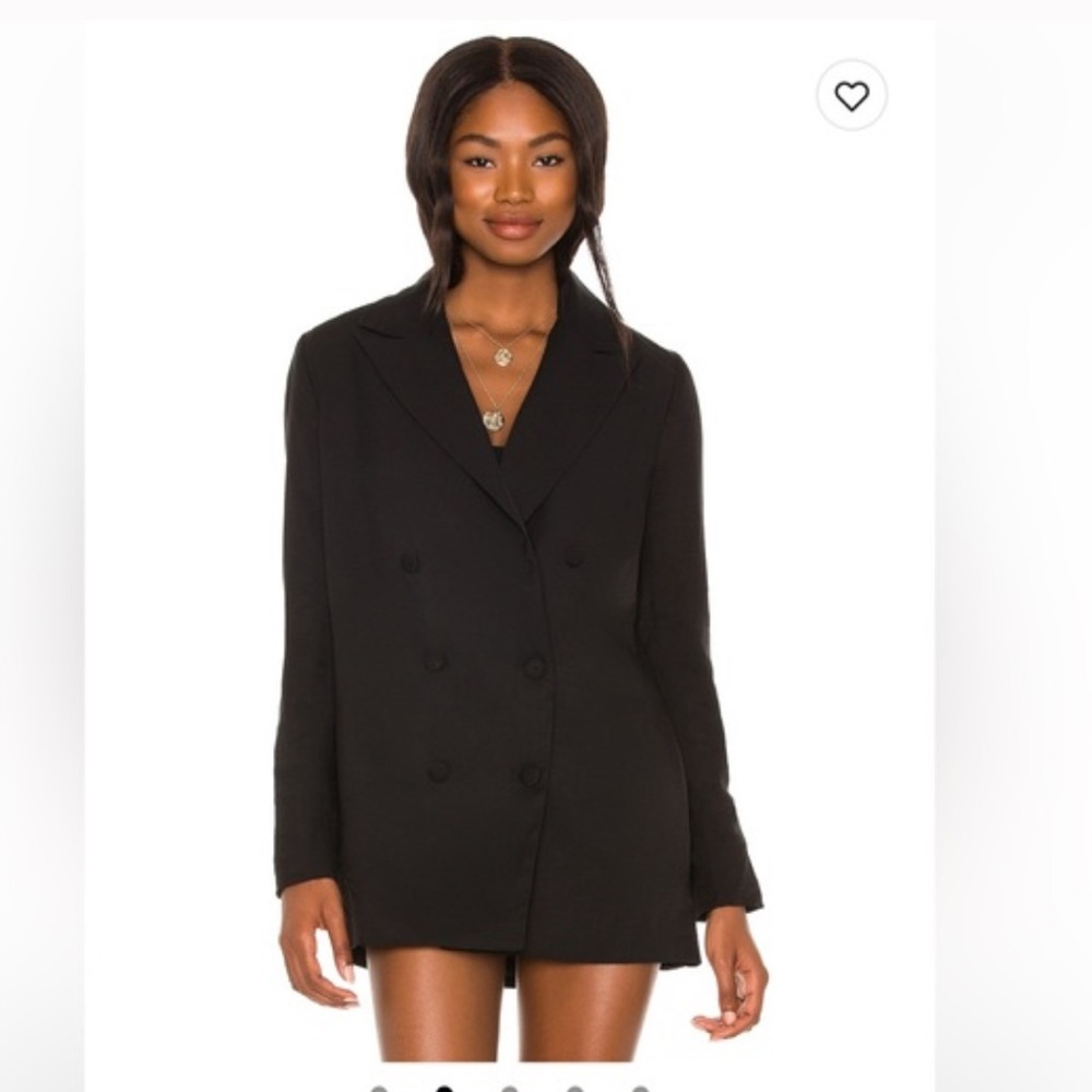 Black Double-Breasted Blazer Jacket